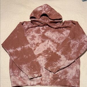 Sephora Women's Tie-Dye Hoodie Sweater - Pink mauve